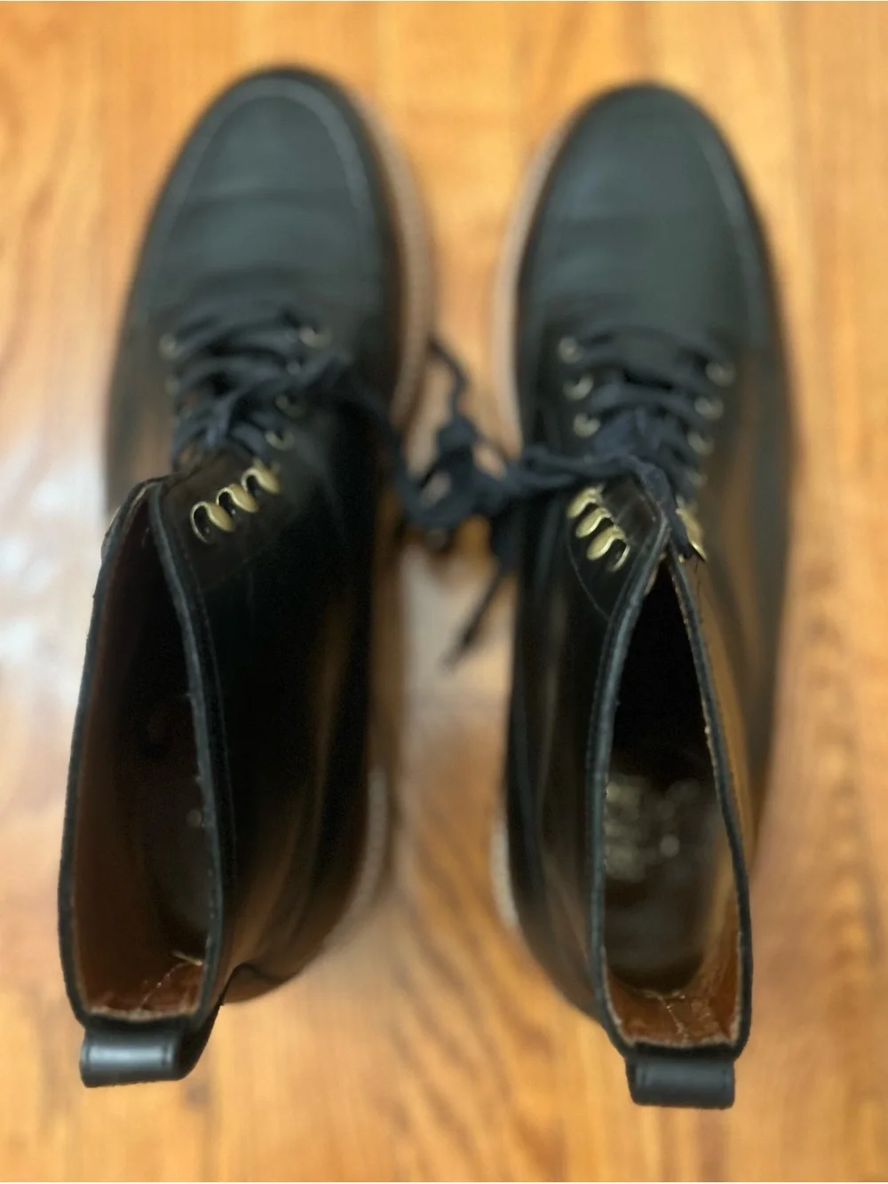 J.CREW Men’s Size 13 Kenton Black Leather Lace-Up Ankle Boots